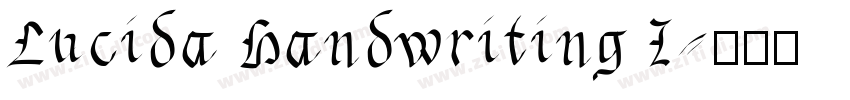 Lucida Handwriting I字体转换